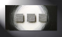 'Cubes of Silver' 120x60cm obraz