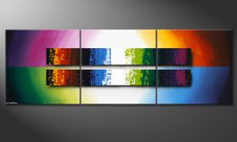 'Expression of Colours' 210x70cm obraz do salonu