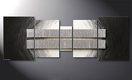 'Silver Blocs' 200x70cm obraz do salonu