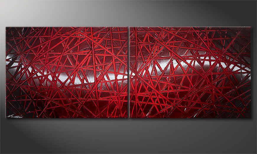 Red Push 160x60x2cm Obraz