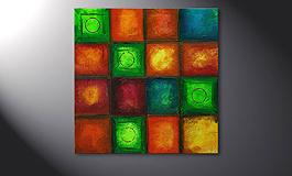 'Colorful Cubes' 80x80cm obraz