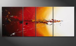 'Fiery Splash' 170x70cm współczesne obraz