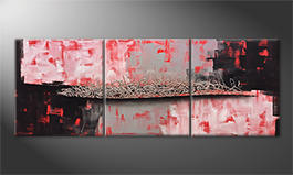 Obraz do salonu 'Silver Afterglow' 210x80cm