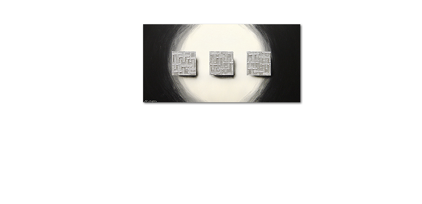 Cubes of Silver 140x70cm Obraz XXL