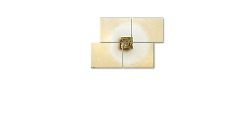 Golden Cube 115x80cm Obraz