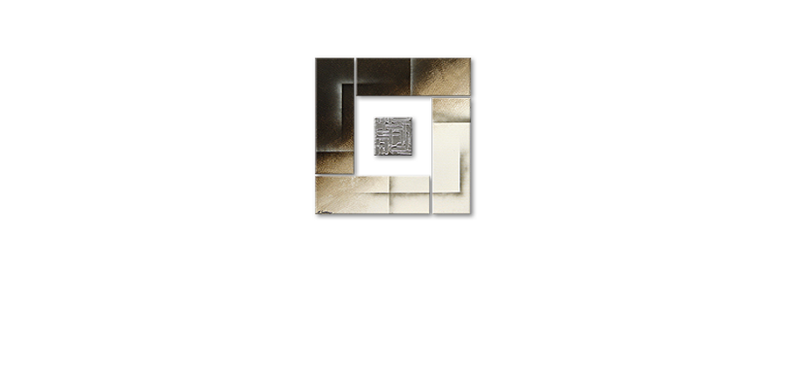 Silver Cube 80x80cm Obraz