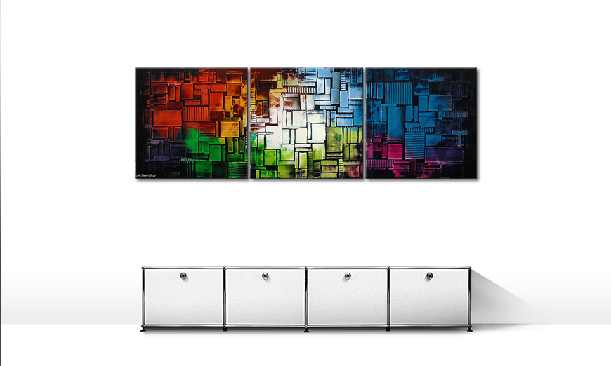 Color Cubes210x70cm Obraz