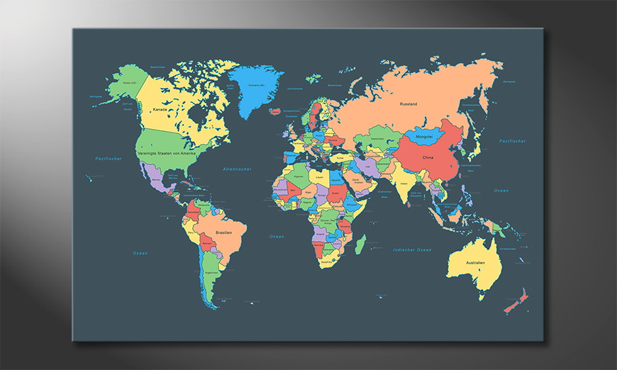 Colorful-Map-Obraz