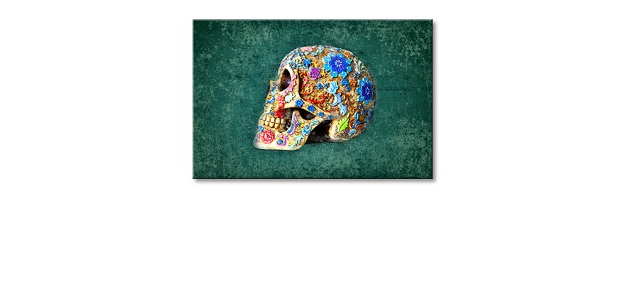 Druk-na-płótnie-Colorful-Skull
