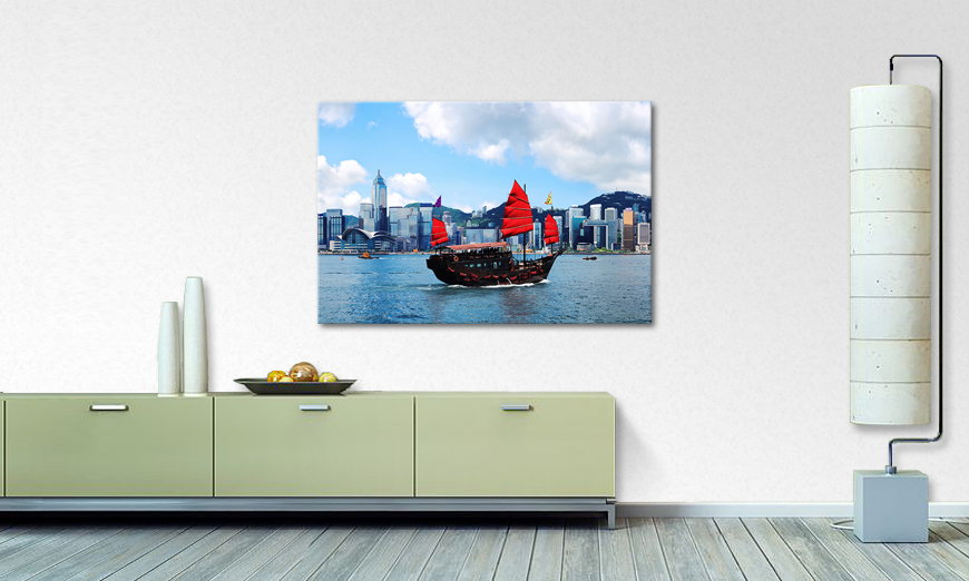 Hongkong Boat Obraz