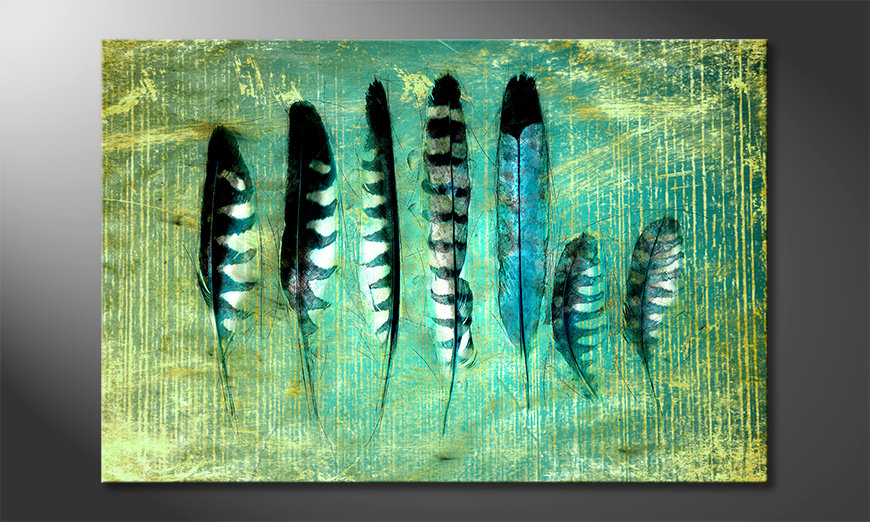 Nowoczesne-obraz-Blue-Feathers