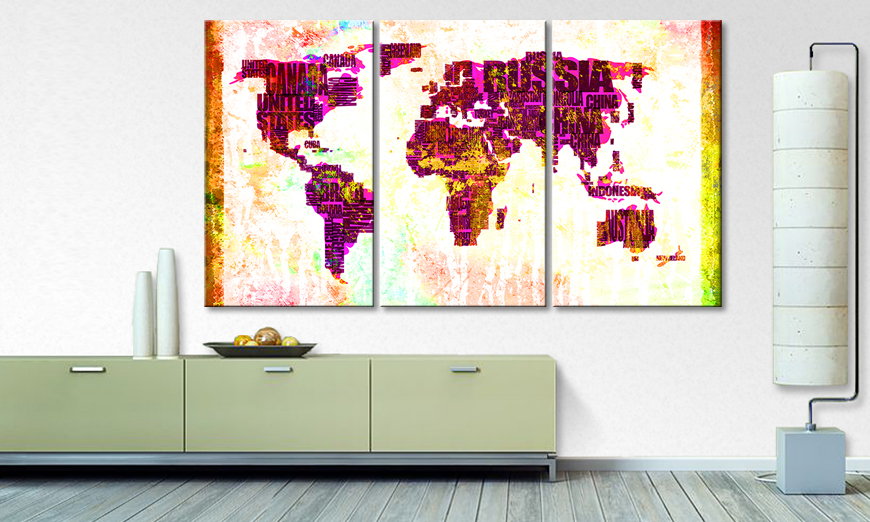 Nowoczesny wystrój Worldmap 3 180x100 cm