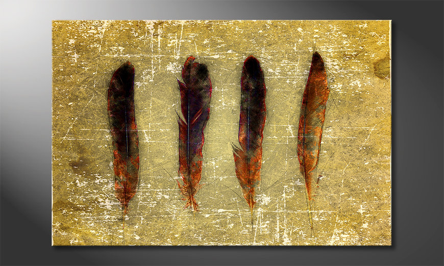 Obraz-Four-Feathers-90x60-cm