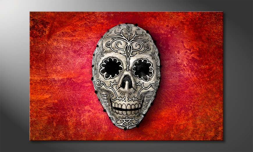 Obraz-Red-Skull-120x80-cm