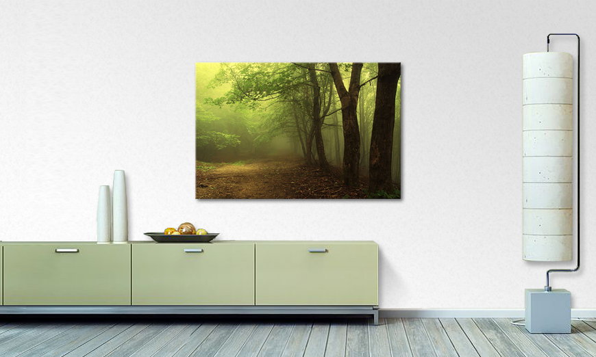 Piękny wydruk Green Forest 120x80 cm