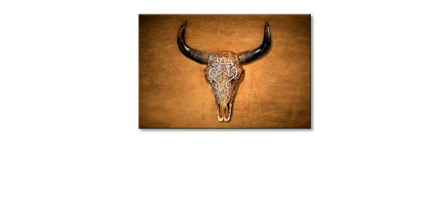 Wydrukowany-obraz-Bison-Skull