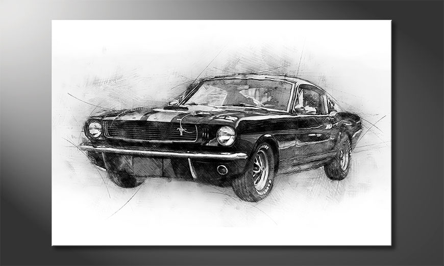 Wydrukowany-obraz-Black-Mustang-120x80-cm