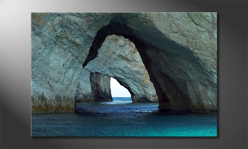 Wydrukowany-obraz-Blue-Caves-90x60-cm