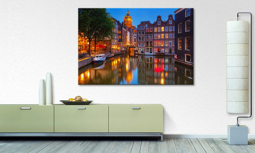 Wydrukowany obraz Canal in Amsterdam