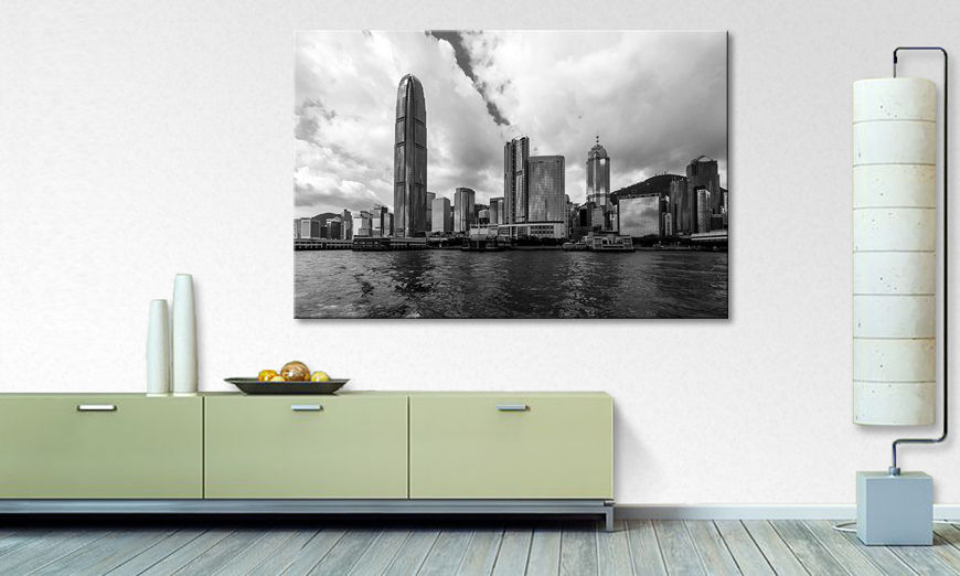 Wydrukowany obraz Hongkong Skyline