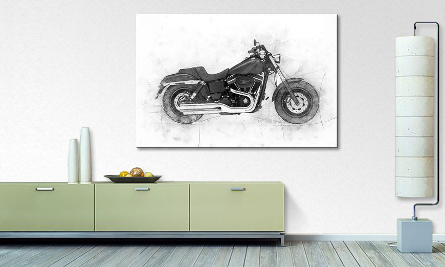 Wydrukowany obraz Motorbike Uno