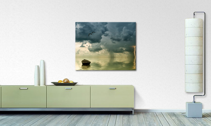 Wydrukowany obraz The Lonely Boat 100x80 cm