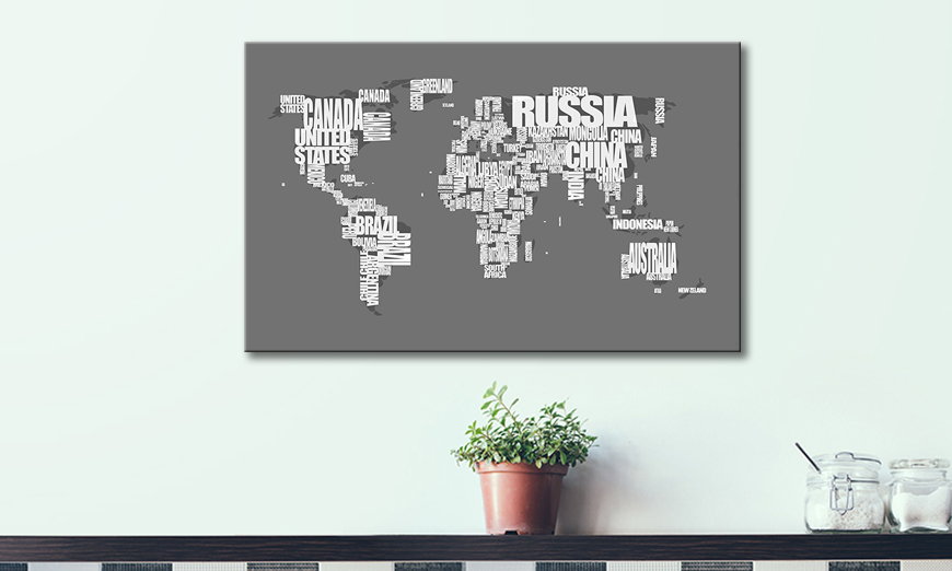 Wydrukowany obraz Worldmap 11 80x50 cm