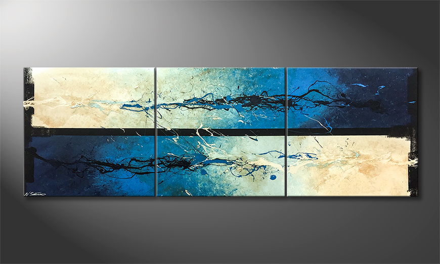 Malarstwo na płótnie Frozen Water 210x70cm
