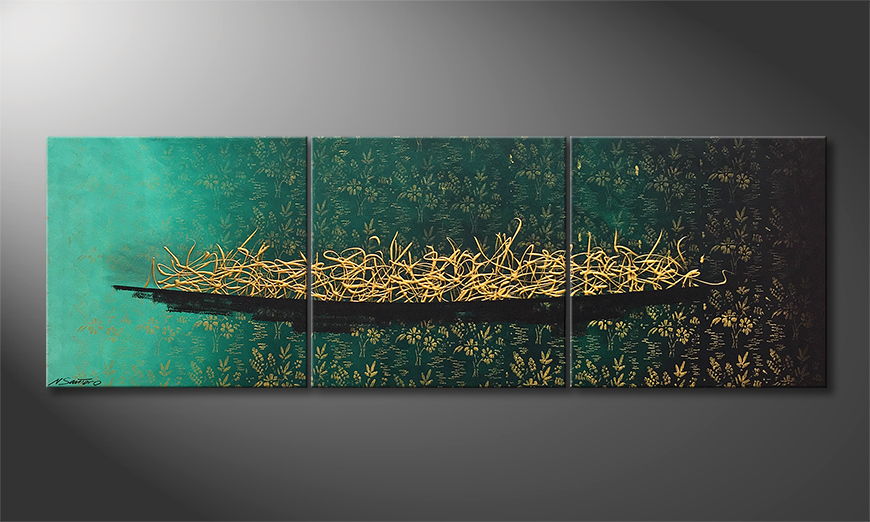 Malarstwo na płótnie Golden Secret 180x60cm