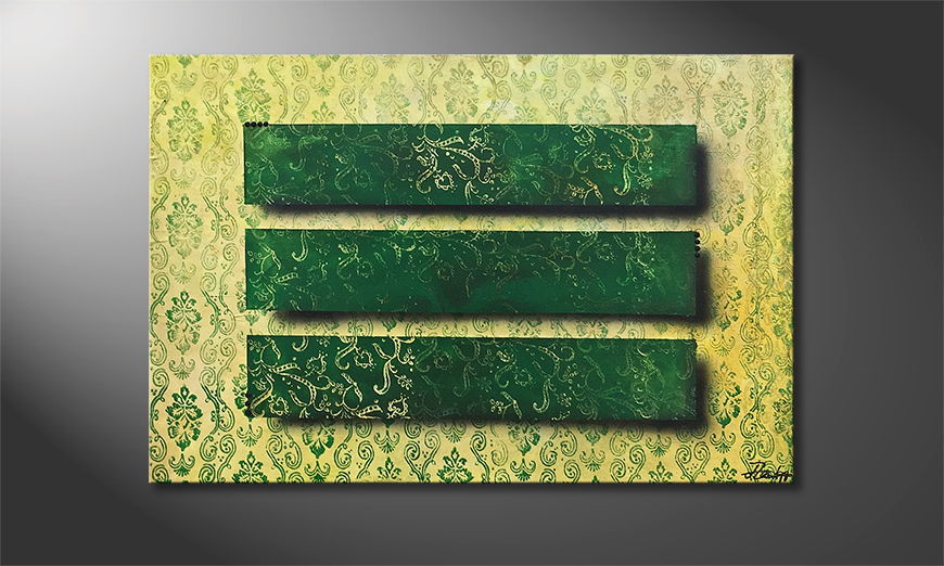 Malarstwo na płótnie Green Mirrors 120x80cm