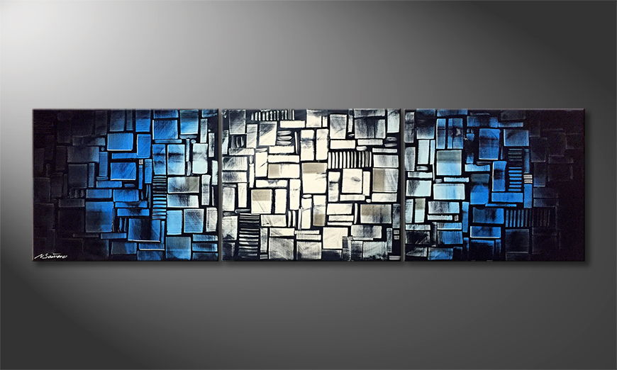 Malarstwo na płótnie Ocean Cubes 210x60cm