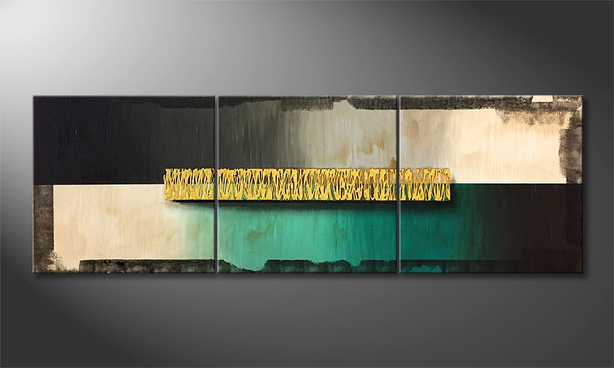 Nasze malarstwo Gold And Silend Water 210x70cm