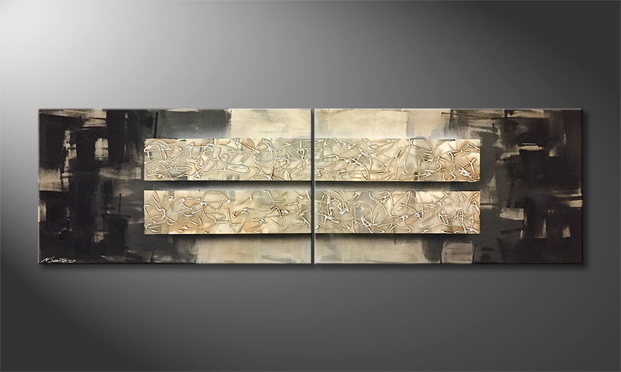 Nowoczesna sztuka Abstract Bars 200x60cm
