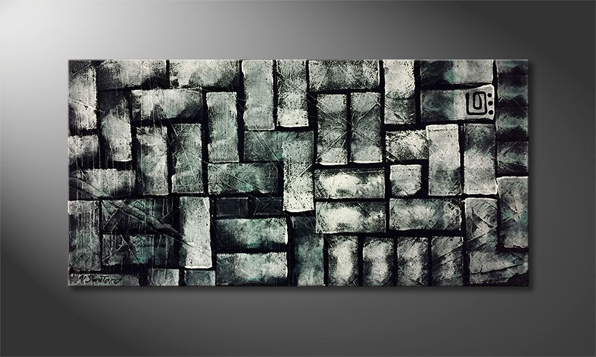 Nowoczesna sztuka Cold Stones 100x50cm