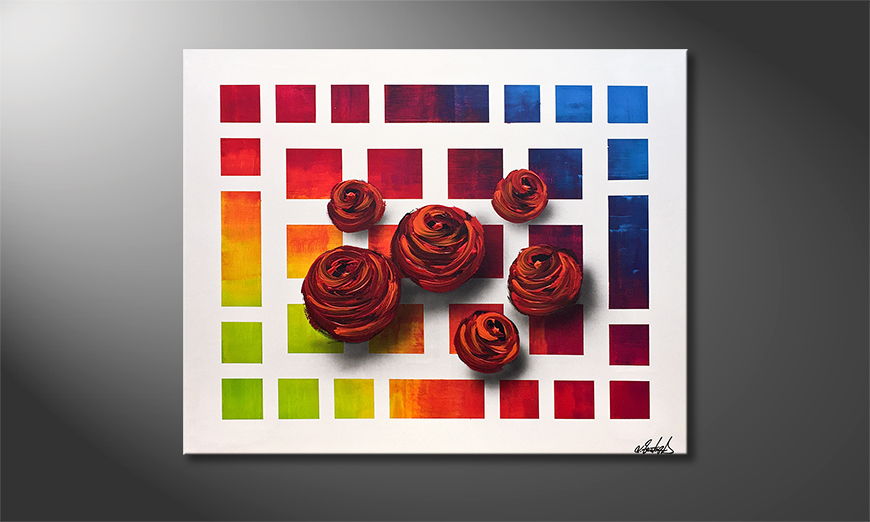 Nowoczesna sztuka Colors Of Roses 100x80cm