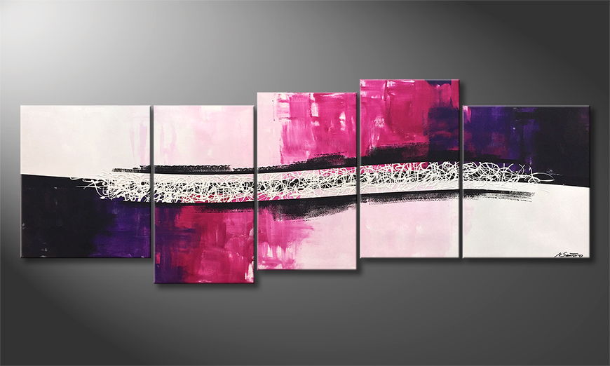 Nowoczesne obraz Broken Purple 220x80cm
