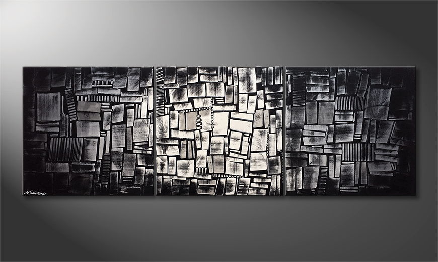 Nowoczesne obraz Enlightened Cubes 210x70cm
