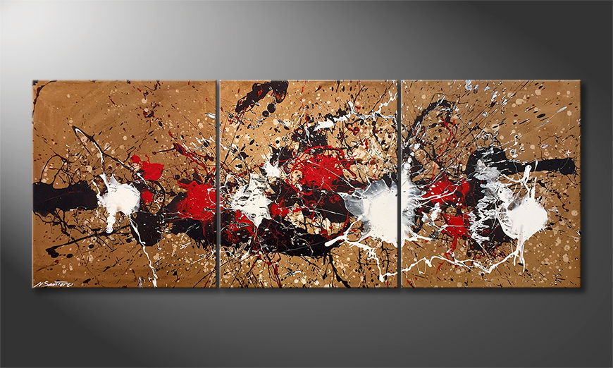 Nowoczesne obraz Rage Of Earth 180x70cm