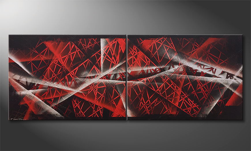Nowoczesne obraz Red Night 160x60cm