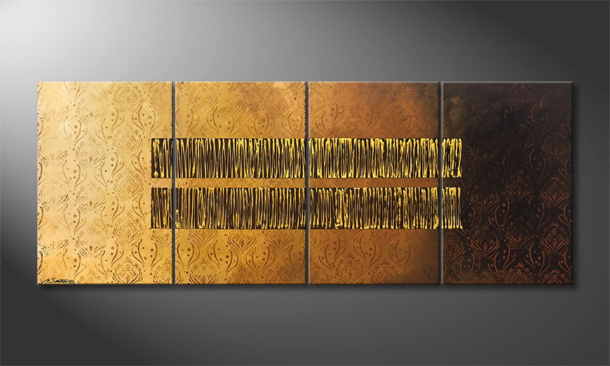 Obraz Gold Rain 200x80cm