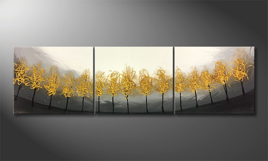 Obraz Golden Trees 210x60cm