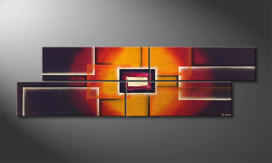 Obraz do salonu Abstract Sun 200x60cm