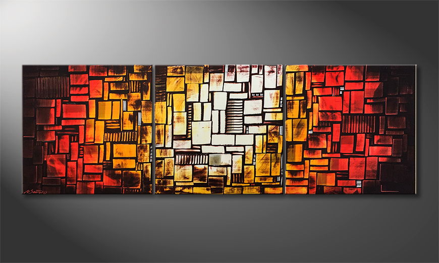 Obraz do salonu Abstract Sun 210x70cm
