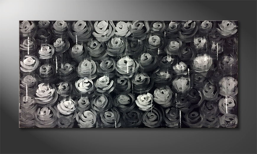 Obraz do salonu Black Roses 120x60cm