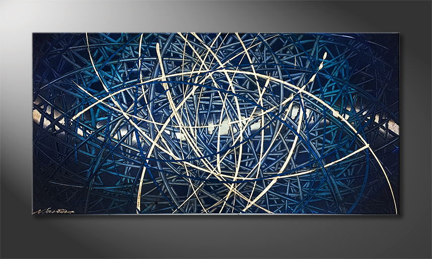 Obraz do salonu Blue Flow 120x60cm