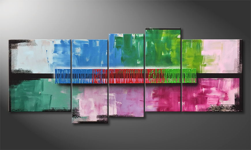 Obraz do salonu Color Rain 190x80cm