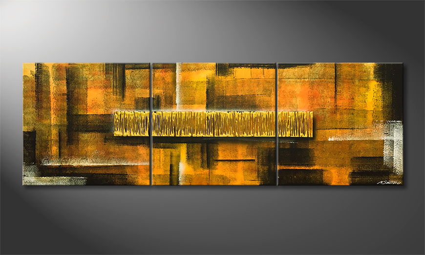 Obraz do salonu Golden Matrix 210x70cm
