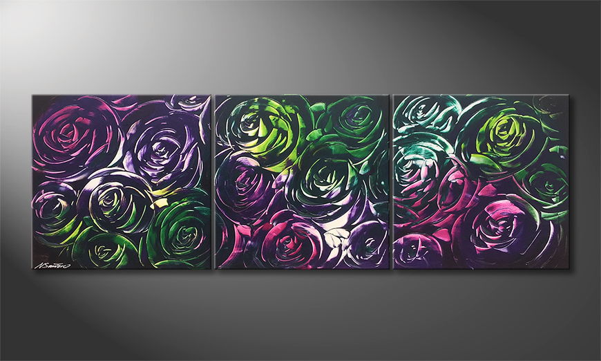 Obraz do salonu Night Of Roses 180x60cm