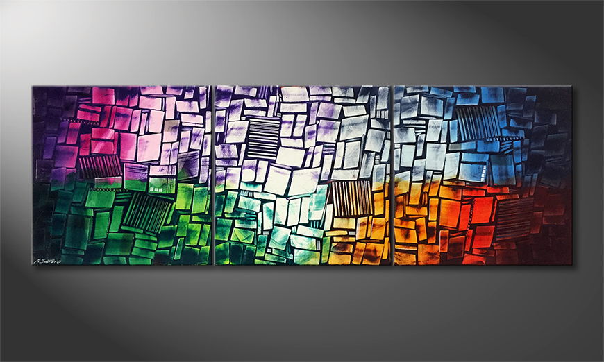 Obraz do salonu Spectral Colors 240x80cm