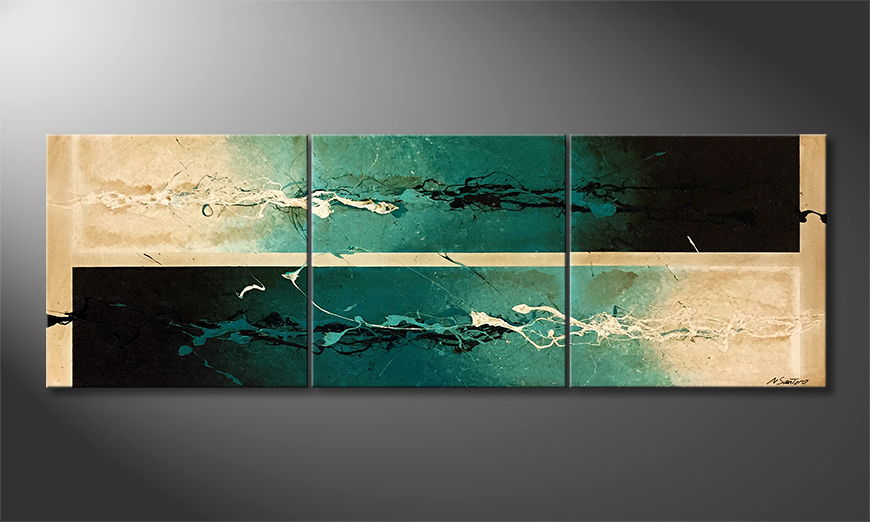 Ładne malowanie Aqua Storm 210x70cm